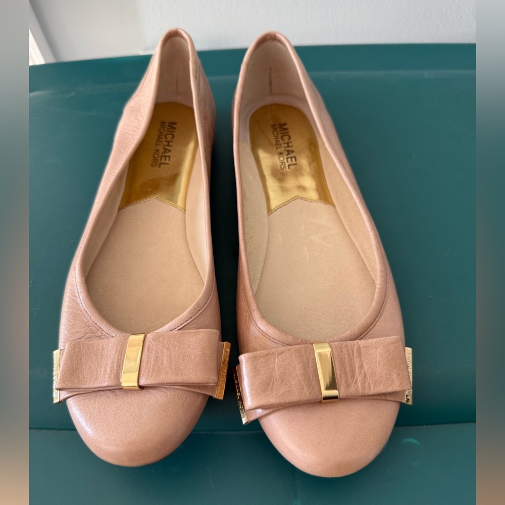 Michael Kors Women's Blush Flats with Gold Accent